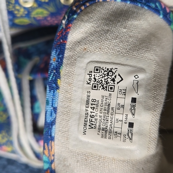 KEDS X RIFLE PAPER COMPANY Floral Canvas High Top Sneakers - Picture 9 of 12